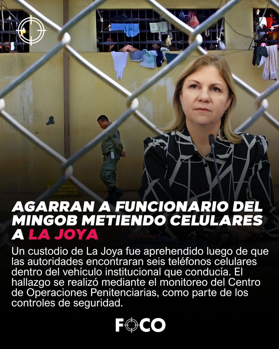 focopanama's tweet photo. Agarran a funcionario del MINGOB metiendo celulares a La Joya https://t.co/xInENiWo10