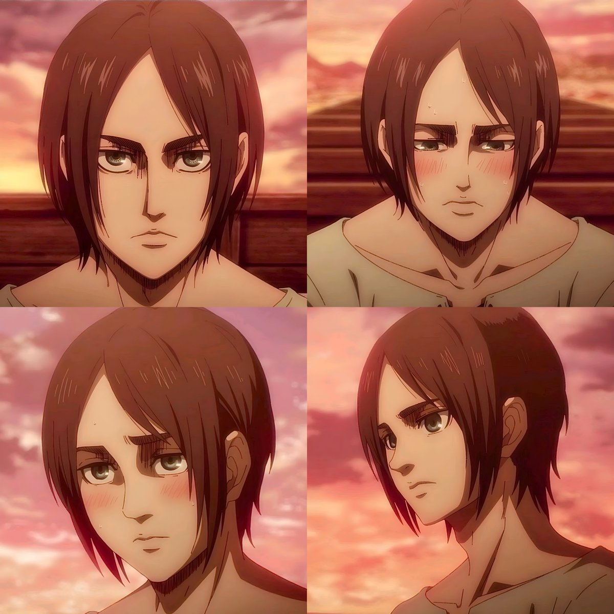 sainthunteren's tweet photo. eren's  cutest  hairstyle  𓂃🎀 𓈒𓏸 https://t.co/HVEPbwzrUM