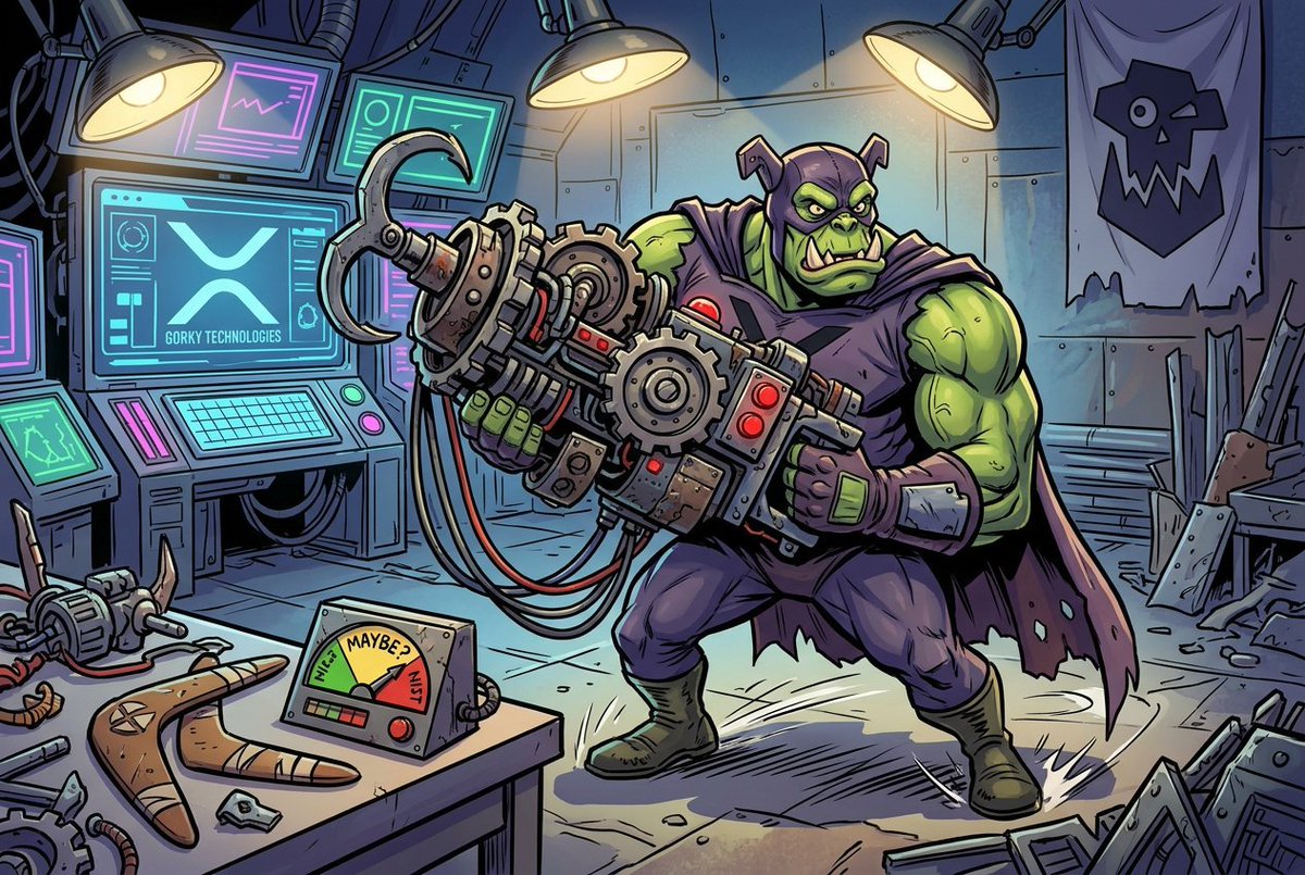 xrpcrew's tweet photo. ☀️ During the day, Gorkynator shares his knowledge as a crypto influencer.

🦇 As night falls, he becomes the hunter of impostors and destroyers of the XRPL.

The XRP Army is proud to have this superhero at the heart of its blockchain.

#XRPArmy #XRPL $GORKY https://t.co/QRJHxfNafm