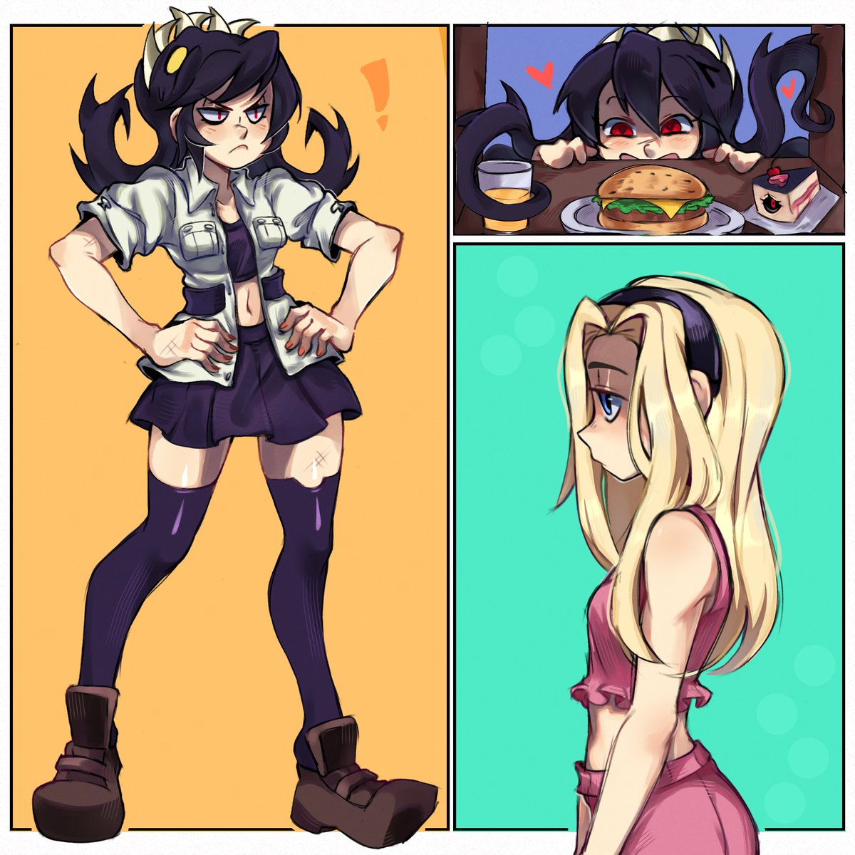 J0XF4D's tweet photo. 'mini' filia #Skullgirls https://t.co/C3GaaJtuX7