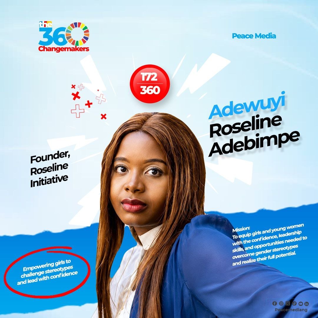 PeacemediaNG's tweet photo. Adewuyi Roseline Adebimpe is empowering girls and young women through education, mentorship, and leadership development. Her work advances gender equality, builds confidence, and inspires the next generation of African women leaders.
#PeaceMedia #the360changemakers #172of360 https://t.co/pfaDmqPy1U