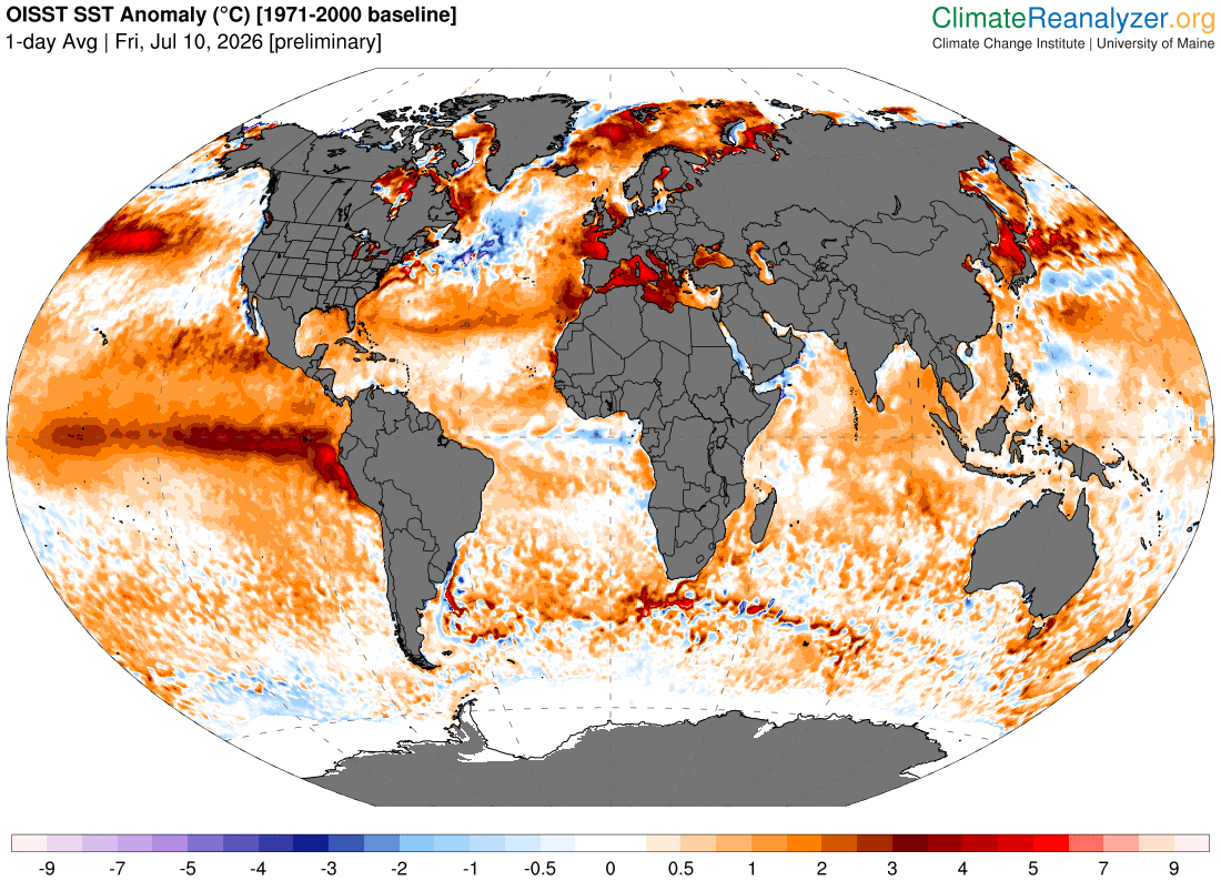 globerourdiales's tweet photo. posibles consecuencias de la ralentización de la AMOC:
"En verano, Atlántico norte más frío
Gran anomalía fría al sur de Groenlandia ("cold blob").
Eso modificaría:
1. posición del chorro polar
2. trayectorias de las borrascas
3. la posición del A de las Azores"
¿está ocurriendo? https://t.co/utARtuJaPO