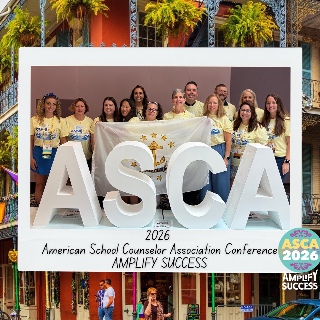 RISCATweets's tweet photo. RI is repping at #ASCA26 in New Orleans! 💙💛

Our school counselors are learning, collaborating, and bringing back innovative ideas to better support students across the Ocean State. Together, we're ready to “Ramplify for Student Success!” 📚✨
#RISCA #Elevate26 #StudentSuccess https://t.co/lY4d91Rknl