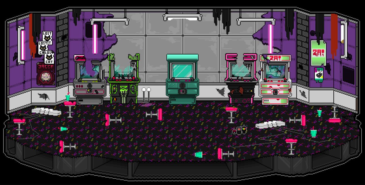 TwistedFigments's tweet photo. Some still shots of the phases for P055E550R๐ป๐น๏ธ #pixelart #horror #originalcharcter #80s #arcade #arcademachine https://t.co/Al9BQsv8o0
