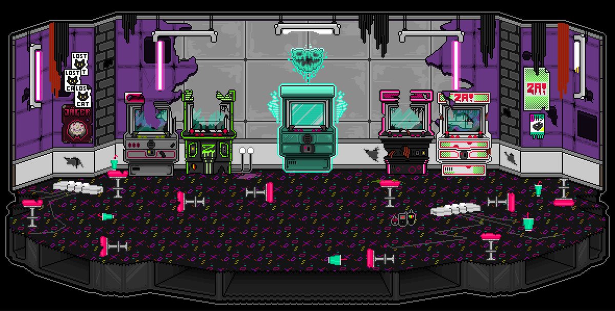 TwistedFigments's tweet photo. Some still shots of the phases for P055E550R๐ป๐น๏ธ #pixelart #horror #originalcharcter #80s #arcade #arcademachine https://t.co/Al9BQsv8o0