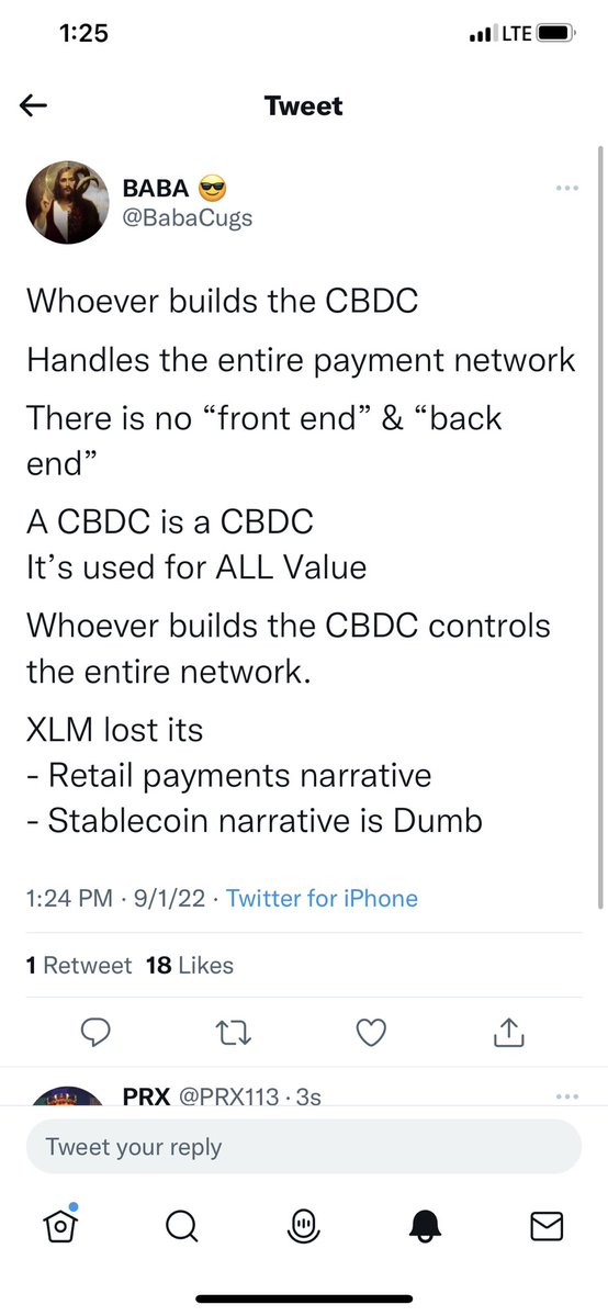 mat24019964's tweet photo. So far Baba was way wrong 😑 on XLM !! Many gonna wish they bought more xlm ! https://t.co/3okK4oo6wR