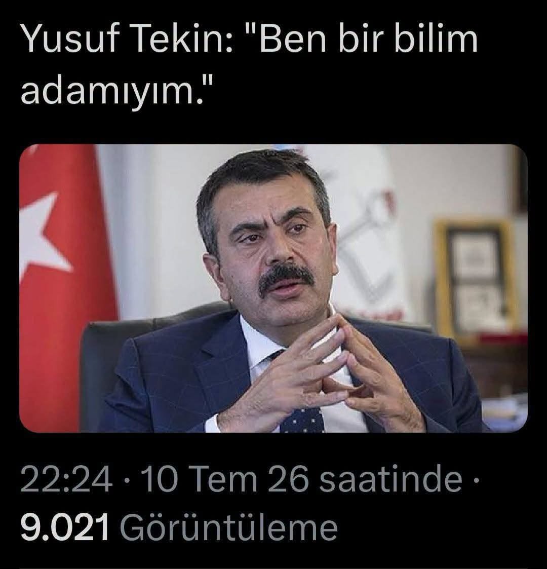 suat1955's tweet photo. Ben bir bilim adamıyım demiş yusuf tekin !!!
Eğer sen bilim adamıysan , bende astronotum ??
İşte bu kadar basit  !
Ne güzel memleket , her kes profesör , her kes bilim adamı oldu .
Sallasan profesöre ve bilim adamına değiyor aman siz uzak durun ??? https://t.co/oL8942WChe
