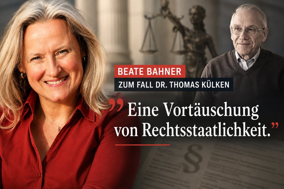 dieMutaerzte's tweet photo. 👍🙏 𝐃𝐚𝐬 𝐬𝐢𝐧𝐝 𝐠𝐮𝐭𝐞 𝐍𝐚𝐜𝐡𝐫𝐢𝐜𝐡𝐭𝐞𝐧! 👇👇
"Lieber Dr. Thomas Külken,
ich freue mich aufrichtig über die Einstellung, das Gutachten eines Mediziners mit Sachverstand und Ethik und das Ende dieses unsäglichen Verfahrens!
Allerdings bleibt es bei der sehr bitteren Erkenntnis, dass der Staat in Sachen Corona und #Maskenpflicht das #Infektionsschutzgesetz in schändlicher Weise missbraucht hat. Es ist bis heute für klardenkende Anwälte unbegreiflich, dass die Gerichte genau das strafrechtlich verurteilen, was die Corona-Verordnungen ausdrücklich vorsahen: Nämlich eine Befreiung von der Maskenpflicht bei Unzumutbarkeit. Dies und fast die gesamte Corona-Justiz ist und bleibt (mit wenigen Ausnahmen) ein schändlicher Missbrauch des Rechts, eine Vortäuschung von #Rechtsstaatlichkeit und damit eine gravierende Zerstörung des Vertrauens in den #Rechtsstaat.
Und hiermit grüße ich mal wieder den Verfassungsschutz, der mir ernsthaft und zutreffend vorwirft, ich hätte kein Vertrauen mehr in den Rechtsstaat. Ich sei deshalb jedoch eine "Delegitimiererin" des Staates. 😂😂
Diese Verdrehung, diese Scheinheiligkeit, diese Bösartigkeit gegenüber redlichen Anwälten und gegenüber hunderten redlichen Ärzten – all dies wird ein weiteres dunkles Kapitel der deutschen Rechtsgeschichte werden. Ob die Justiz jedoch zu Redlichkeit und Rechtschaffenheit zurückkehren wird? Wir brauchen eine #Rehabilitierung der verfolgten Ärzte!
🟥 Ihre/Eure @bahner_beate,
seit 31 Jahren Fachanwältin für Medizinrecht,
Autorin von 8 medizinrechtlichen Fachbüchern, Referentin von hunderten medizinrechtlichen Vorträgen für Ärzte, Zahnärzte, Kliniken und Therapeuten..."
💡 𝑩𝒓𝒊𝒏𝒈𝒆𝒏 𝒘𝒊𝒓 𝑳𝒊𝒄𝒉𝒕 𝒊𝒏𝒔 𝑫𝒖𝒏𝒌𝒆𝒍, 💡
💯 Mutärzte haben alles gegeben in den Zeiten der größten Grundrechtseinschränkungen seit 1949 und wurden und werden weiter dafür verfolgt.
💌 Bitte helfen Sie Mutärzten wie Thomas Külken, die weiterhin einstehen für ein gesundes, lebenswertes und menschliches Miteinander. Für #Therapiefreiheit, #Patientenrechte und #Gesundheitsbildung - jeder Schritt zählt❣️
⚖️ 𝑨̈𝒓𝒛𝒕𝒍𝒊𝒄𝒉𝒆𝒔 𝑮𝒆𝒘𝒊𝒔𝒔𝒆𝒏 𝒊𝒔𝒕 𝒌𝒆𝒊𝒏 𝑽𝒆𝒓𝒃𝒓𝒆𝒄𝒉𝒆𝒏. 𝑺𝒄𝒉𝒍𝒖𝒔𝒔 𝒎𝒊𝒕 𝒅𝒆𝒓 𝑽𝒆𝒓𝒇𝒐𝒍𝒈𝒖𝒏𝒈. #𝑹𝒆𝒉𝒂𝒃𝒊𝒍𝒊𝒕𝒊𝒆𝒓𝒖𝒏𝒈 𝒖𝒏𝒅 𝑬𝒏𝒕𝒔𝒄𝒉𝒂̈𝒅𝒊𝒈𝒖𝒏𝒈 – 𝒋𝒆𝒕𝒛𝒕!
𝐀̈𝐫𝐳𝐭𝐞 𝐬𝐭𝐞𝐡𝐞𝐧 𝐚𝐮𝐟!
https://t.co/xkGubWdgel
✅ Förderverein Weißer Kranich
✅ IBAN DE56 7645 0000 0232 1701 91
✅ Schenkung für Thomas Külken
#Mutärzte #ÄrzteMitGewissen #DoctorsOfConscience #BeateBahner #Justizskandal #Unrechtsstaat