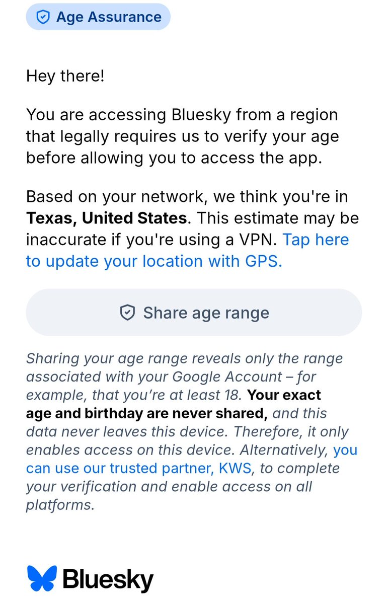 ontheraggin's tweet photo. Guess I'm not using blue sky any more. I mostly lurked, but still. I'm not giving any all any sort of identifiable information of mine like this. God forbid there be a leak of info. Yeah sure I'll give you my ID info or SSN- are you fucking high https://t.co/NazfuQJecf