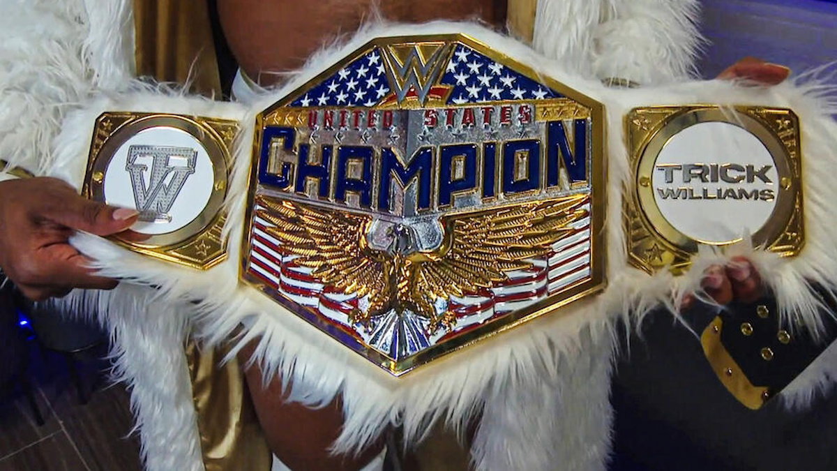 WrestleTalk_TV's tweet photo. Mark Henry is NOT a fan of Trick Williams' new fur coated WWE United States Championship:

"I thought it fit him very well, the diamonds and fur, but man. Come on man. Fur on the title?

"That’s what you get when you’ve got Lil Yachty handing him a title belt. I was like come on man, really? I was saying really to myself like I was The Miz… Not my favorite title of all time."

(Busted Open)