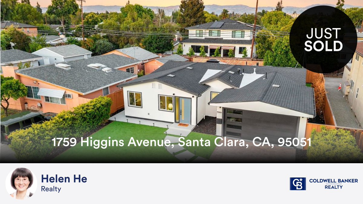 helenqhe's tweet photo. 🛌 3 🛀 2 🚘 2
📍 1759 Higgins Avenue, Santa Clara, CA, 95051

My latest sale on RateMyAgent.
CalBRE 01720584
https://t.co/VPaR7jupLd

...
#ratemyagent #realestate https://t.co/7e2Jti3MMh