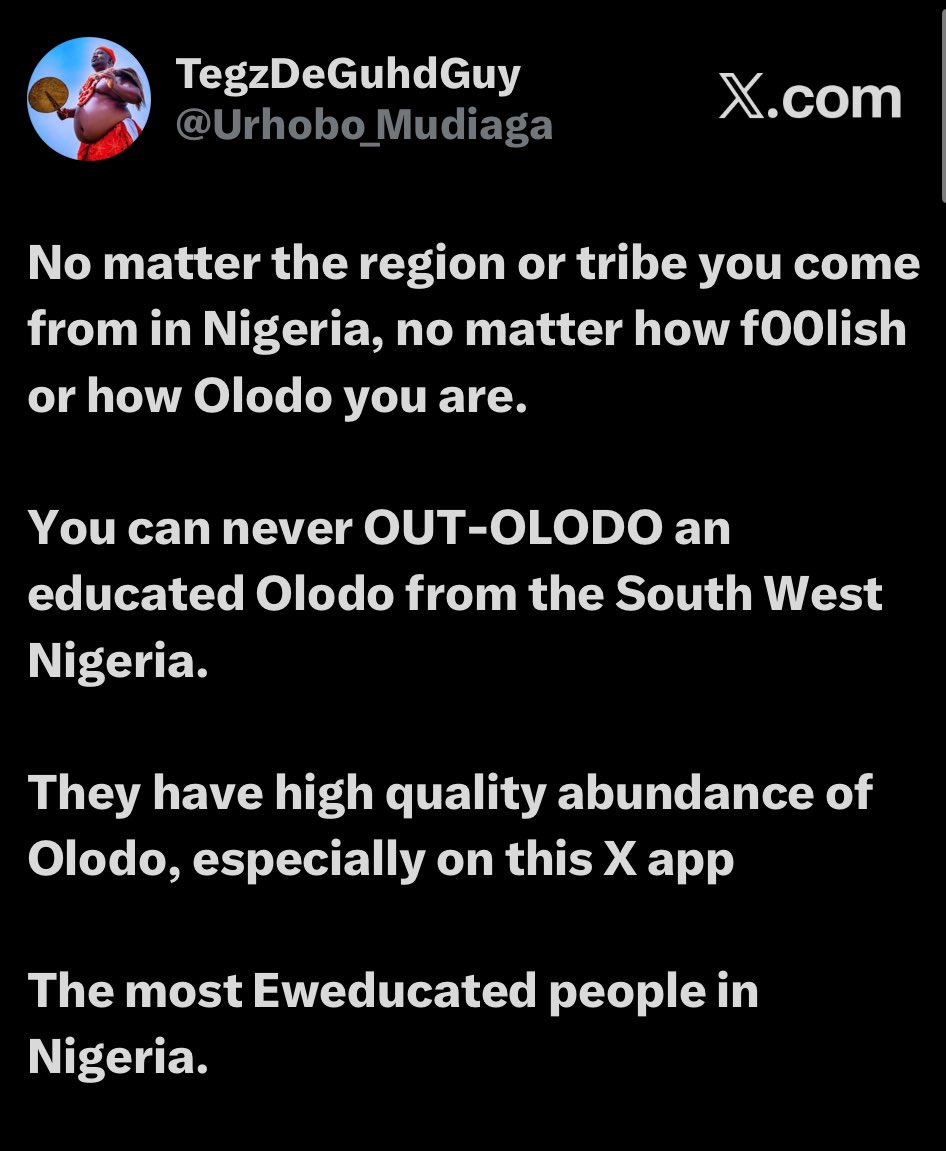 Urhobo_Mudiaga's tweet photo. Olodo rabata. https://t.co/klA4ycYiTi