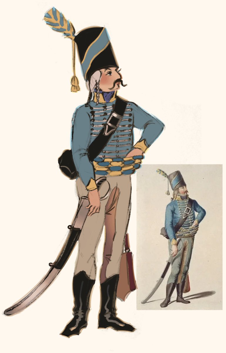 sleepyhind's tweet photo. Today I drew a fanart of a hussar scratching his belly https://t.co/ZBddjuHrMc