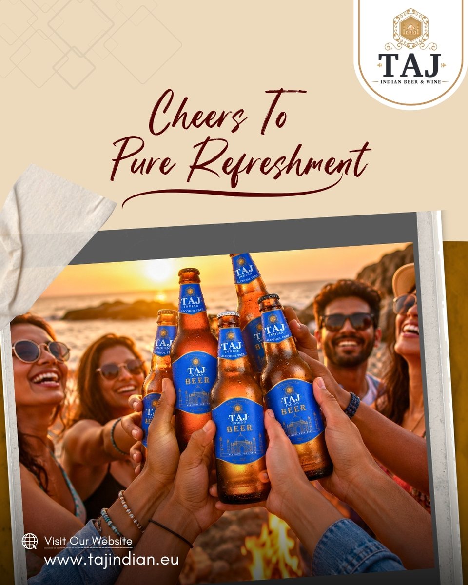 tajindiangroup1's tweet photo. Where Every Sip Shines
Experience crisp, refreshing alcohol-free perfection in every bottle, crafted for those who love bold flavor. 🍻✨🌊
#AlcoholFreeBeer #RefreshinglyCrisp #NonAlcoholic #BeerLovers #beertasting #PremiumBrew #tajbeer #BeerTime #RefreshingChoice #cheers #EnjoyTheMoment