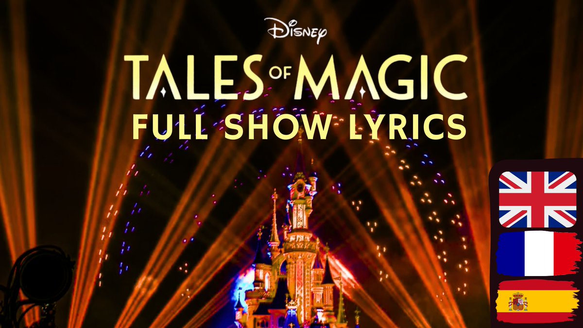 DisneyParkshows's tweet photo. ✨ Disney Tales of Magic | Lyrics ✨
A fan-made tribute created with love, from fans to fans! 💫
Follow along with the magic of the show with a written lyric support, made for those special park moments when you want to sing along🎶

Enjoy the magic! ✨
https://t.co/RrV6JmudGH https://t.co/0x8xP2gJB1