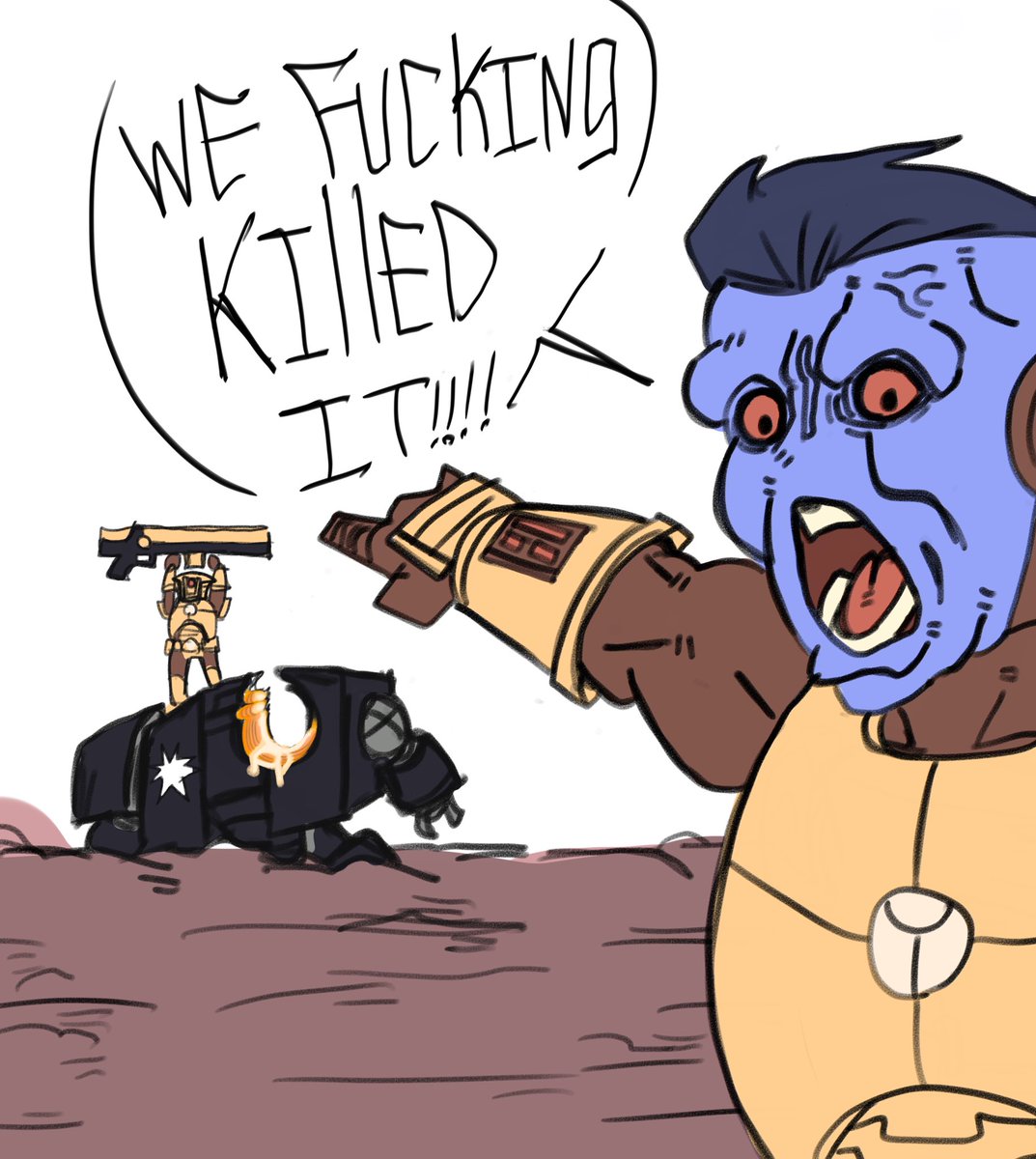 Conqueeftodor1's tweet photo. The Gue’la be like
#warhammer https://t.co/mALHdsVS9D