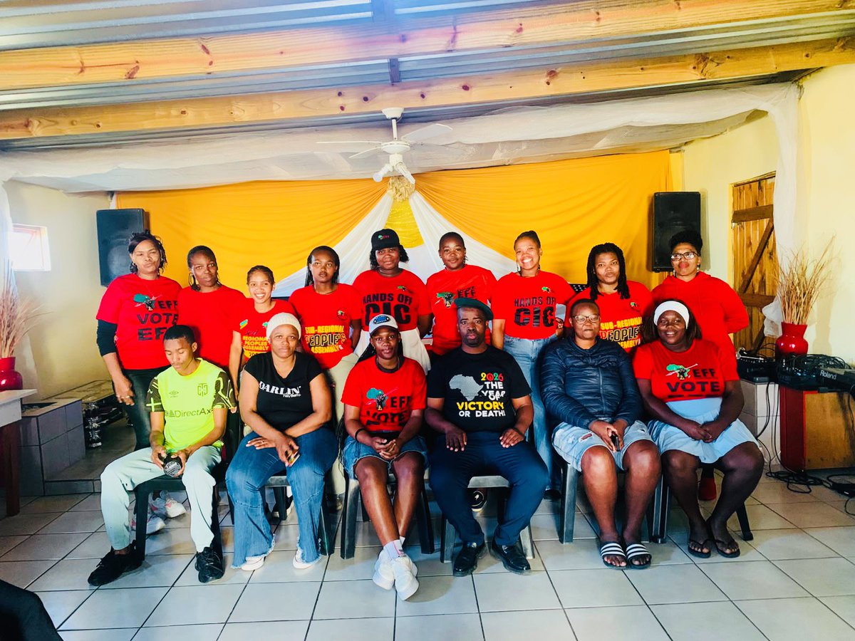 EFFDrakenstein's tweet photo. ♦️ in pictures ♦️ 

Ward 8 held its BGA to nominate ward councillor candidate for Local Government elections. 

The sub regional chairperson @NomzamoZoya emerged victoriously 

#lets register to vote for @EFFSouthAfrica, @EFFWesternCape_ https://t.co/TpoG6T9shu
