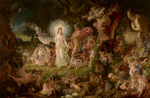 aDose_of_Art's tweet photo. The Quarrel of Oberon and Titania, 1849, by Sir Joseph Noel Paton (Scottish, 1821-1901). https://t.co/f70yucqrhP