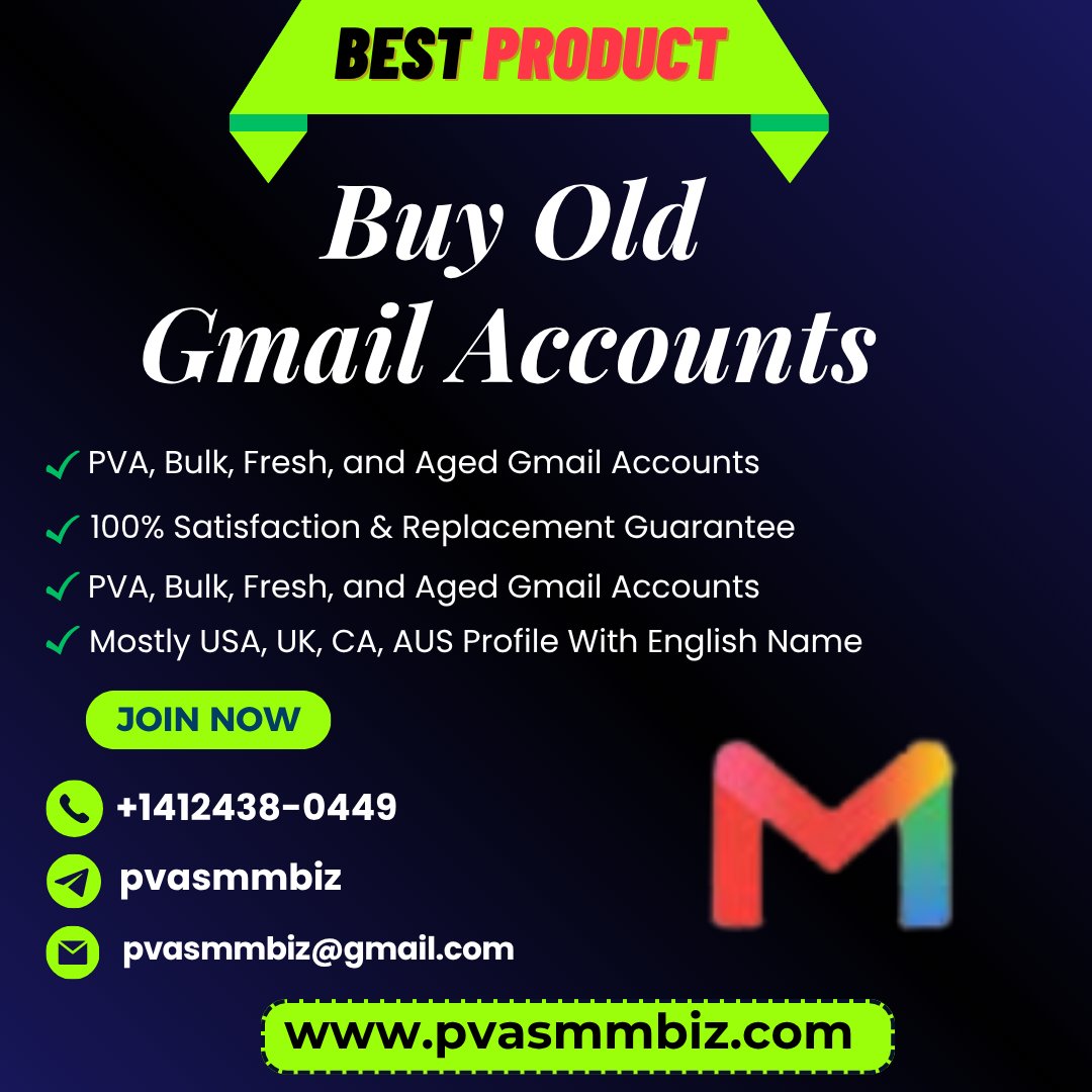 AnneK3505's tweet photo. Buy Old Gmail Accounts - Secure Digital Delivery-pvasmmbiz

Telegram:@pvasmmbiz
Email:pvasmmbiz@gmail.com
WhatsApp:+1 (412) 438-0449
https://t.co/KblBl2ub3Q

#buyoldgmailaccounts https://t.co/mwZpVgACxn