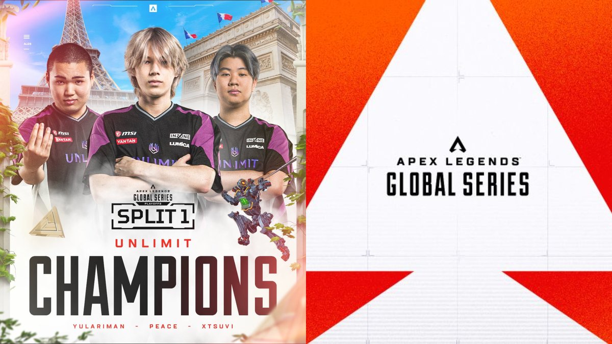 ApexTimes's tweet photo. 【ALGS日本勢 挑戦の歴史】

・Year2
-SP1: 世界大会中止
-SP2:Team UNITE(3位)
-CS:Fnatic（4位）

・Year3
-SP1:Fnatic（8位）
-SP2:Fnatic（10位）
-CS:PULVEREX（17位）
 KRロスターのRealizeが9位

・Year4
-SP1:Fnatic（3位）
 KRロスターのREJECTが優勝
-SP2:Fnatic（6位）
-CS:Fnatic（10位）

・Year5
-Open:GHS（11位,UNLの前身）
-MP:Fnatic（10位）
-CS:Fnatic（9位）、UNLIMIT（10位）
 KRロスターのE36が3位

・Year6
-SP1: UNLIMITがついに日本勢初優勝