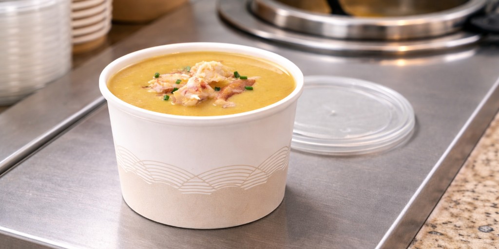 KPseafood's tweet photo. Warm and ready when you are! This Lobster Bisque brings comfort to the soup bar with Lobster Sensations®, delivering indulgent seafood flavor in an easy-to-execute offering guests will keep coming back for. Simple to prepare, easy to serve, and made to elevate grab-and-go.🦞🥣 https://t.co/vrQ31mZvot