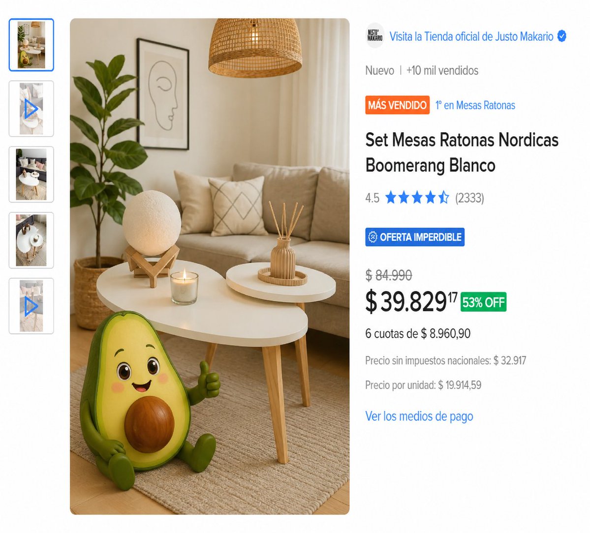 PaltaTips's tweet photo. 🛋️ El living no necesita una reforma... necesita estas mesas. 😍

🔥 Set de mesas ratonas nórdicas

💥 $84.990 → $39.829 (53% OFF)
💳 6 cuotas de $8.960

https://t.co/dROkN4bmVy

⏰ Aprovechá antes de que vuelen. https://t.co/vfwt06jd2J