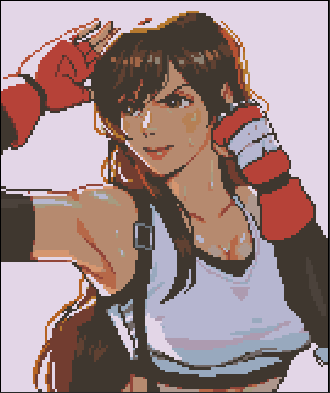 tifa ff7 study #pixelart #ff7