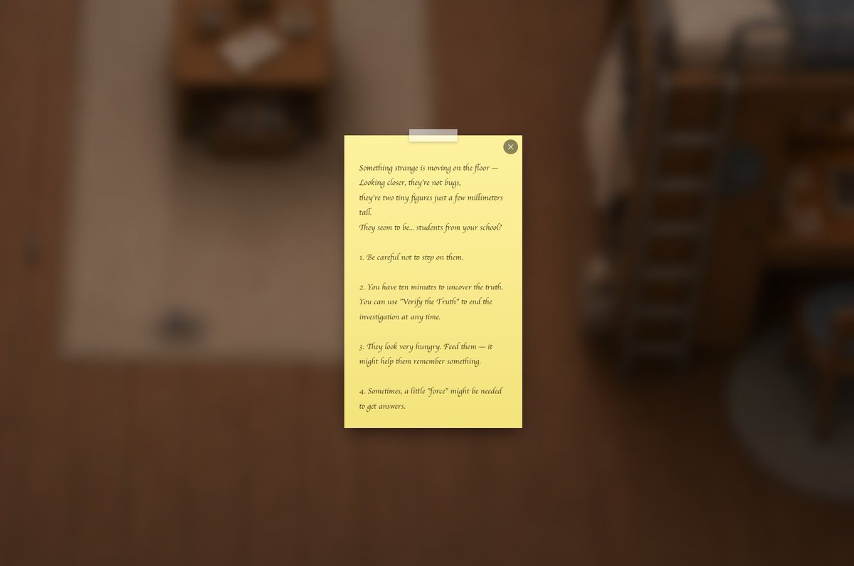 xiaohuihen's tweet photo. #giantess #sizetwitter #巨大娘 

Made a 10-min interactive mystery in Plotti! The editor opens to everyone soon.

A couple, shrunk and stranded on your desk. 10 minutes to uncover who did it—by talking, feeding, and reading every reaction.

https://t.co/GqUFanOucw https://t.co/0Ffr3gNrbi