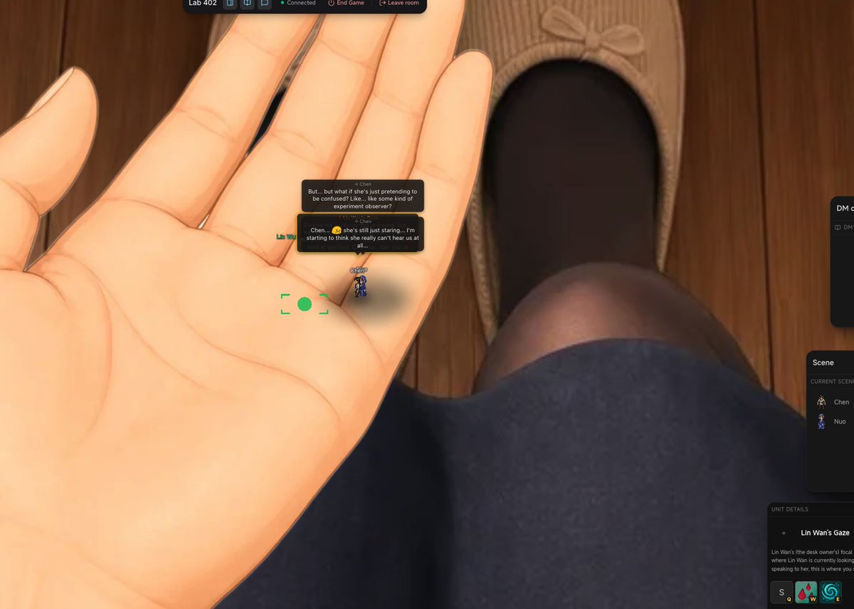 xiaohuihen's tweet photo. #giantess #sizetwitter #巨大娘 

Made a 10-min interactive mystery in Plotti! The editor opens to everyone soon.

A couple, shrunk and stranded on your desk. 10 minutes to uncover who did it—by talking, feeding, and reading every reaction.

https://t.co/GqUFanOucw https://t.co/0Ffr3gNrbi