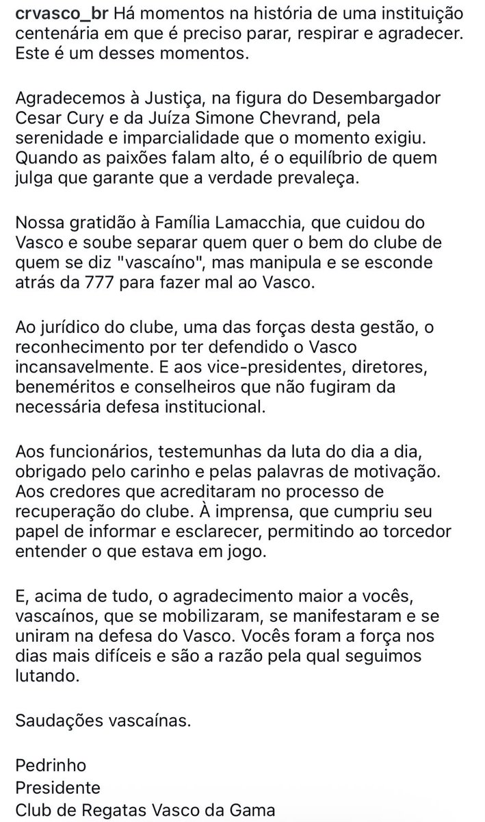 midiavascaina's tweet photo. 💢| Nota oficial do @crvasco_br 👇 https://t.co/qoLbDoxnb1