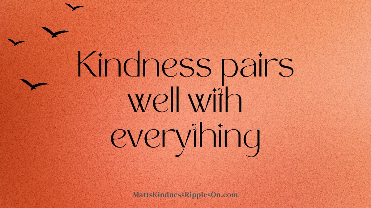 MattsKindness's tweet photo. Whether you're sharing a meal, a laugh, or simply a moment together, kindness makes everything better. It's the one ingredient that never goes out of style.

#ChooseKindness #KindnessMatters #EverydayKindness #LiveWithKindness https://t.co/BrMJ92aBLP
