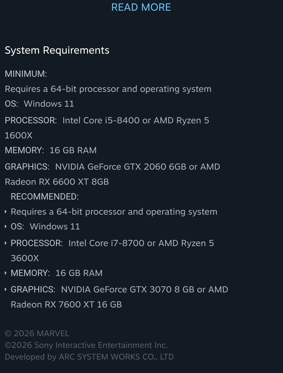 tylerGplays's tweet photo. System requirements for Tokon and of course my OS is Windows 10 when this has been one of the games I've been looking forward to the most this year......yeah I need to save for a PS5 asap bruh cause this sucks 😭 https://t.co/XKhGUgZ7Fj