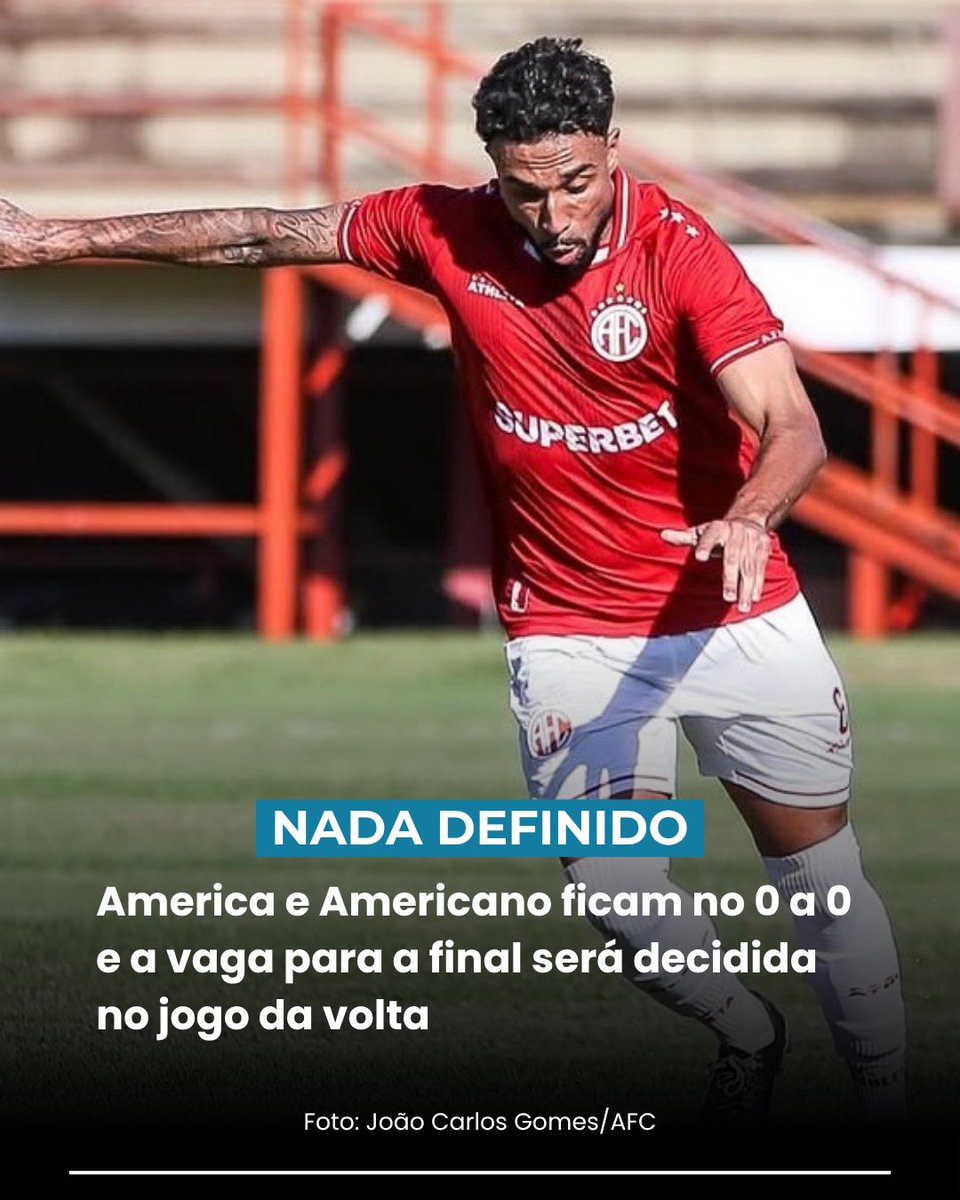 CoberturaRJ's tweet photo. 🚨 EMPATE NA IDA

America e Americano ficaram no empate e deixaram tudo para decidir na volta.

🗓️ 18/07 - 14h45
🏟️ Estádio Ary de Oliveira

🏆 Vale a vaga para a final da A2 e o sonho do acessa para a elite. https://t.co/fTYHMHRMUb