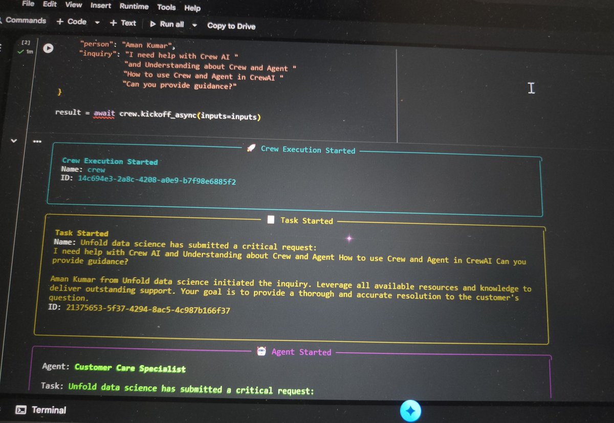 SumeetBonde's tweet photo. Built a Multi-Agent System (MAS) using CrewAI with two collaborating agents: a Chef Agent and Nutritionist Agent. The Chef creates diabetes-friendly recipes, and the Nutritionist verifies their nutritional suitability before recommendation ! #CrewAI #AgenticAI #MultiAgentSystem https://t.co/LbofR0zdns
