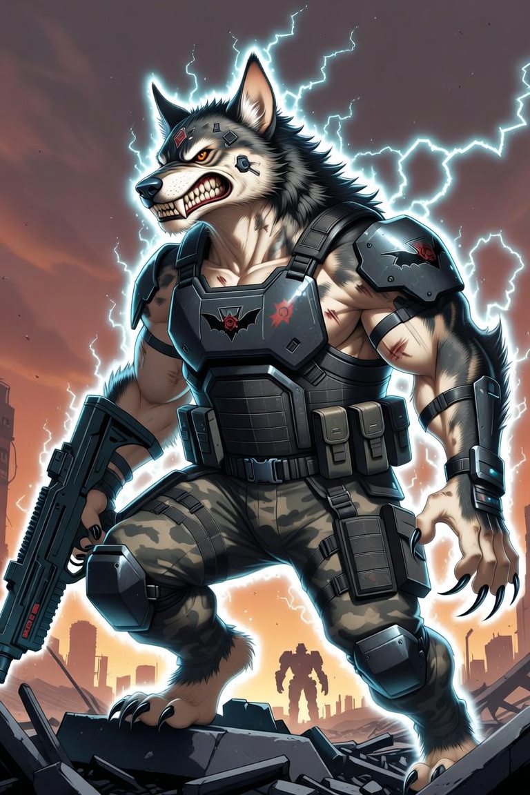 StryderGate's tweet photo. What would you name a bioengineered cybernetically enhanced psionic humanoid dog soldier? https://t.co/Zpmnnk6bI0