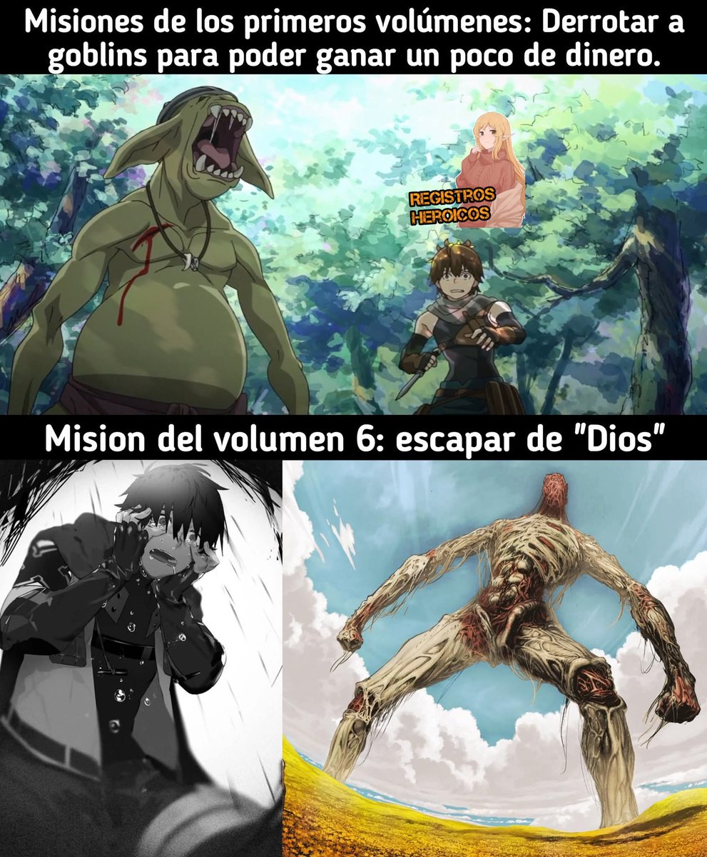 RegistrosHeroic's tweet photo. Todo lo ocurrido con él Dios gigante ocurre después de la muerte de Moguzu, los protagonistas buscan un nuevo tanque y cambian de zona dónde cazar llegando a un nuevo mundo.

💬 | Novela/Anime: «Hai to Gensou no Grimgar»

#grimgaroffantasyandash #Haitogensounogrimgar #grimgar https://t.co/iZ7UwbsAWR