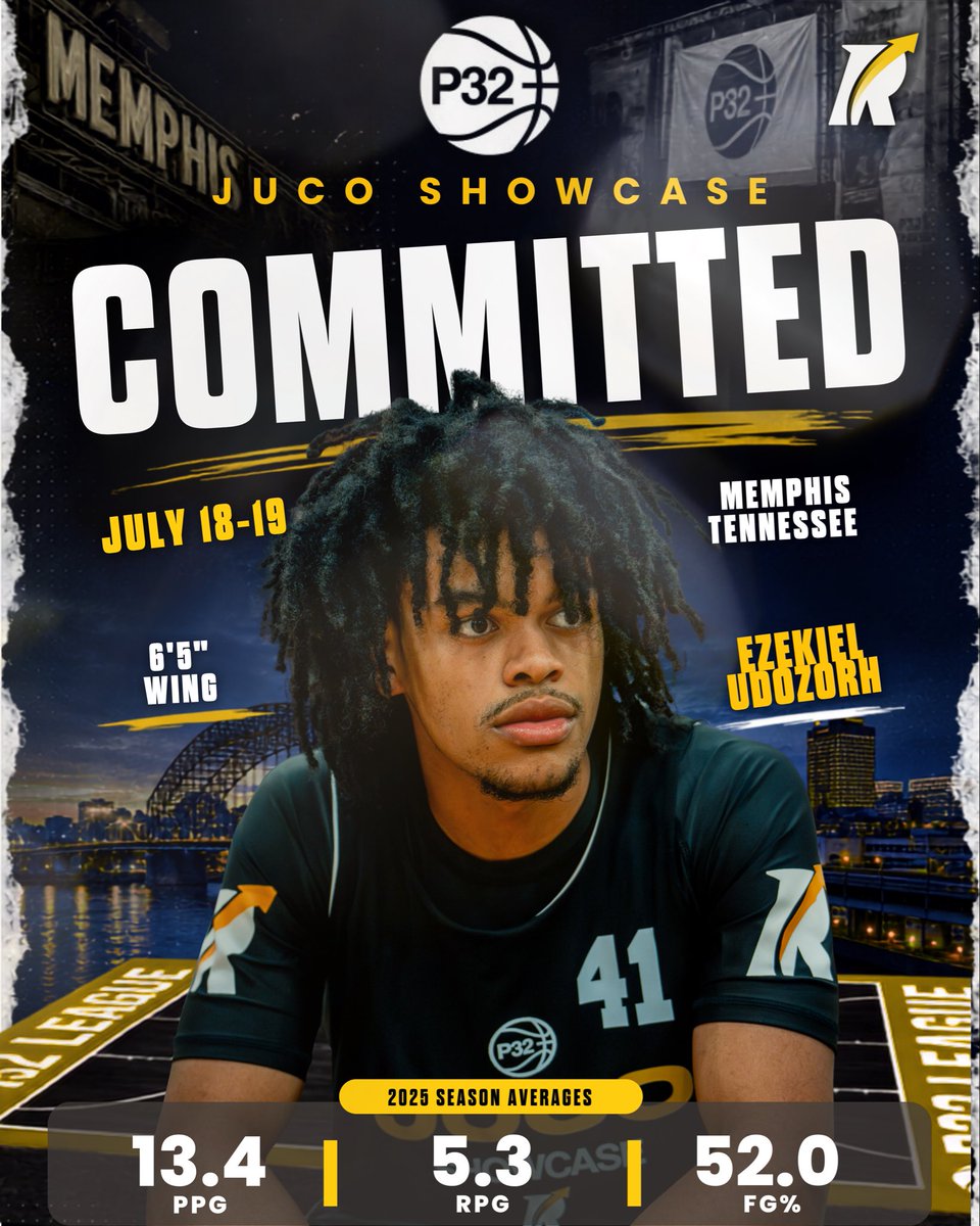 JC4PT's tweet photo. 6’5” Guard Ezekiel Udozorh of Itawamba Community College is officially locked in for the P32 JUCO Showcase in Memphis, Tennessee.

Udozorh averaged 13.4 points, 5.3 rebounds, and 1.6 assists while shooting 52% from the field during his freshman season.

College coaches: If you’re making plans for the July live period, the P32 JUCO Showcase, powered by Revocruit, will feature many of the top JUCO prospects under one roof.

📍 July 18–19 | Memphis Sports & Events Center | NCAA Certified

Track Ezekiel Udozor’s résumé inside the Revocruit software.