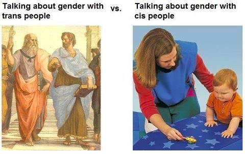 Aelar9's tweet photo. @meepiika @ClaireXenoatDay on behalf of OP i would like to highlight the phrase "for cis people", by being so general this is necessarily a lie-to-children, but its a better simplistic framework than the one currently in place.

also: https://t.co/l2RYFHEOKy