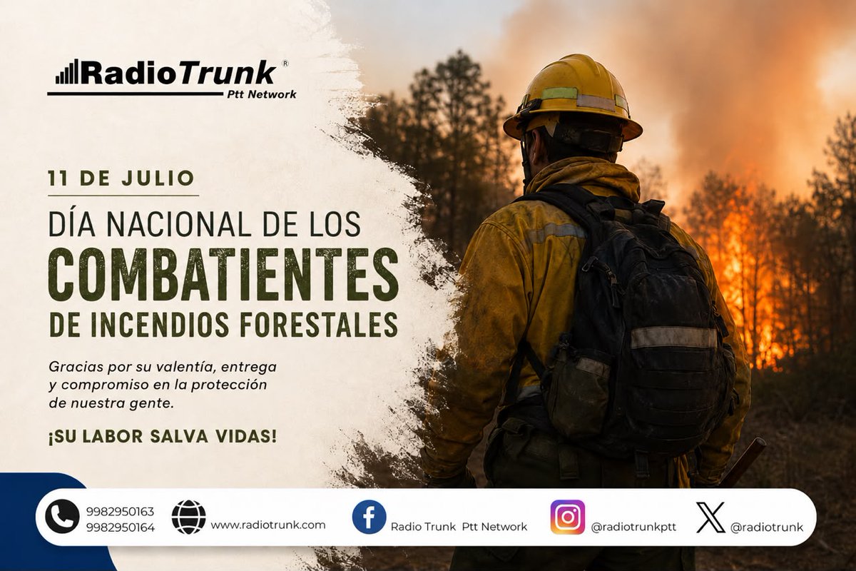 radiotrunk's tweet photo. Dia Nacional de los Combatientes de Incendios Forestales

El radio con la tecnología correcta salva vidas.

#A50PC https://t.co/tEAKDubDgA