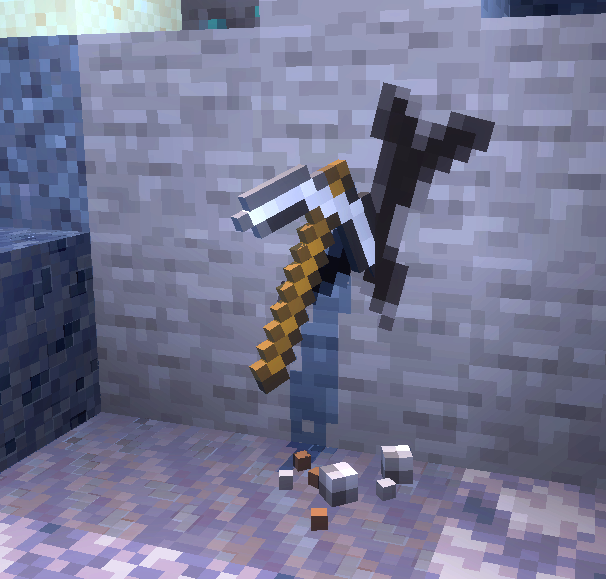 pleinair1212's tweet photo. 毎日新ブロック追加370日目【突き刺さったつるはし】               
#Minecraft #Blockbench https://t.co/I5BsrE5zji