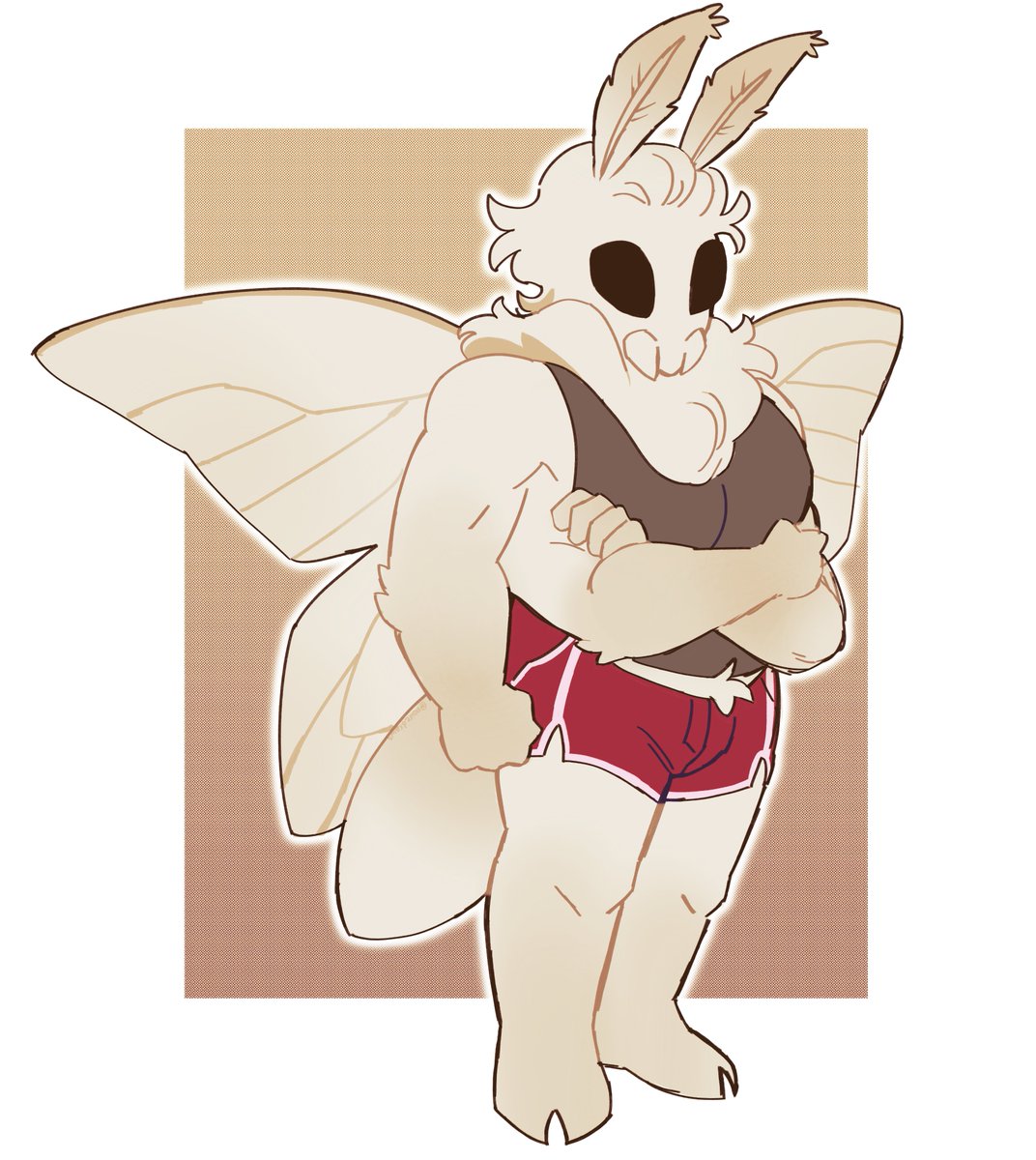 noiredrawz's tweet photo. BIG BUFF MOTH 

commission for a friend on discord !!

#furry #moth https://t.co/Tb0XrNizdj