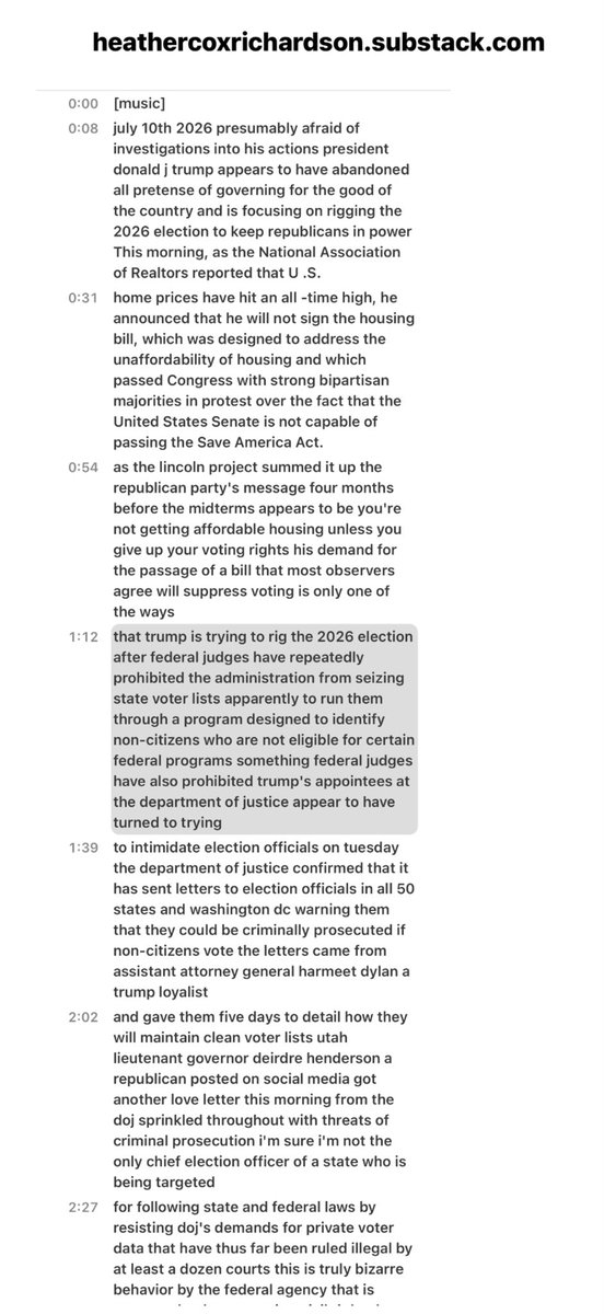 Cathy2NotToday's tweet photo. I know most won’t stop doom scrolling to listen @HC_Richardson … but this 7:59 one was too important  not to share as a transcript 

Understand what’s going on 

🚩He is stealing our elections , “🚩fortifying the front door” and will 🚩install 9’ fences around the WH and area surrounding the WH

THIS is not the work of someone who plans to leave 

Read it ⬇️.. chilling