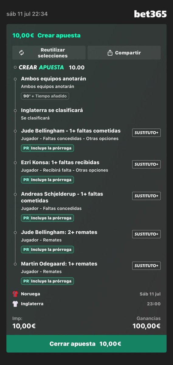 Purebets_'s tweet photo. La mejor cuota 10 que verás hoy.

Clasifica Inglaterra y nos llevamos 100€, fácil.

🎁En el citado pagan a 22,5 que España clasifica 🤯👇 https://t.co/qyPtZAP9WC
