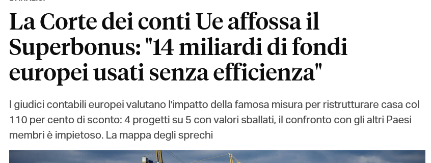 e_falce's tweet photo. Sto ancora ridendo.
Ma l'avete letta questa notizia di un paio di giorni fa?
L'Europa finisce di prendere per il culo "il più migliore" Conte con una impietosa disamina del Superbonus parlando di 4 progetti su 5 sballati.
E questi vorrebbero tornare al governo 😂 https://t.co/Pvs7aYyNLL
