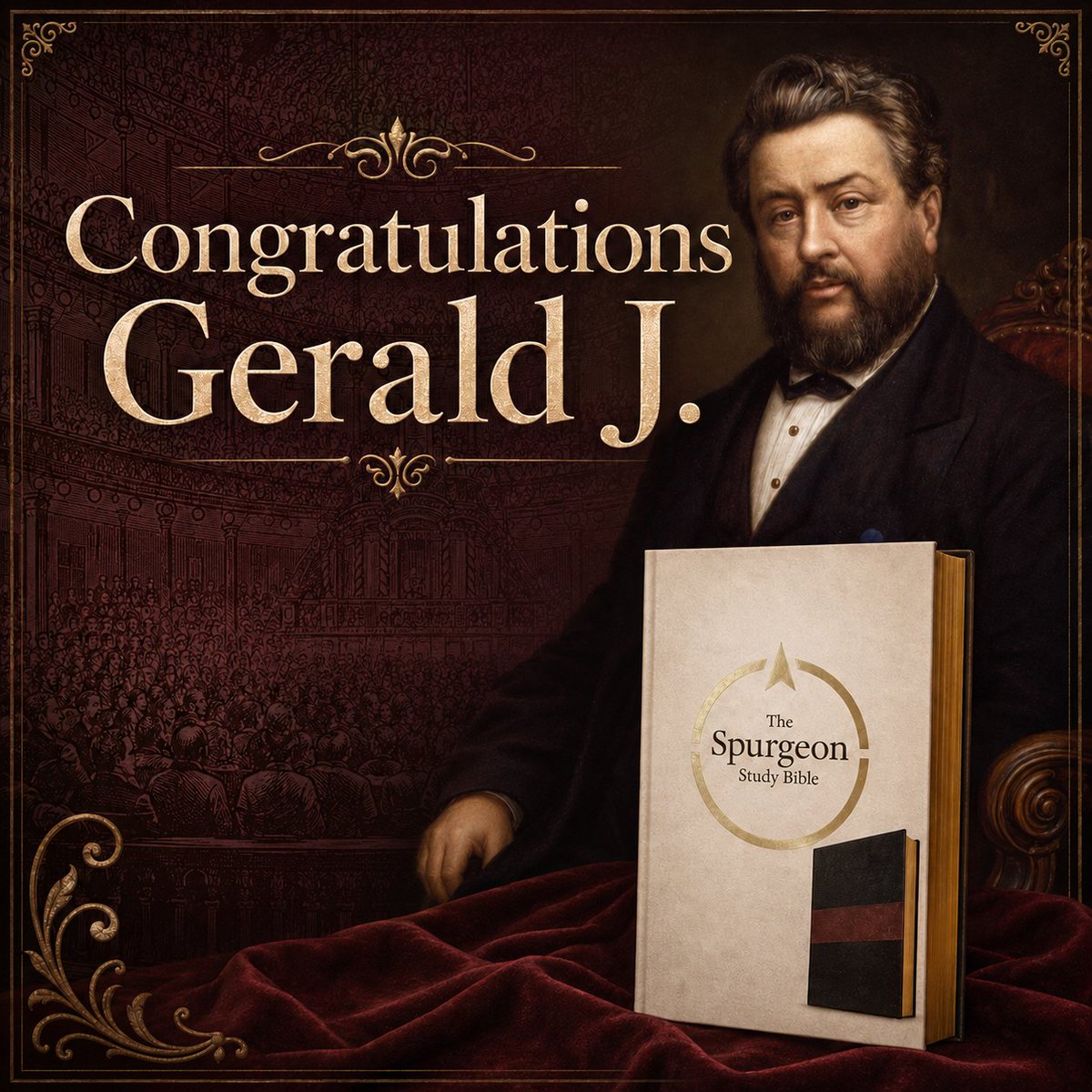 CHSpurgeon_com's tweet photo. Thank you to all who entered the giveaway for the Spurgeon Study Bible &amp; congrats to Gerald J. for winning! https://t.co/qfgHLnse8w