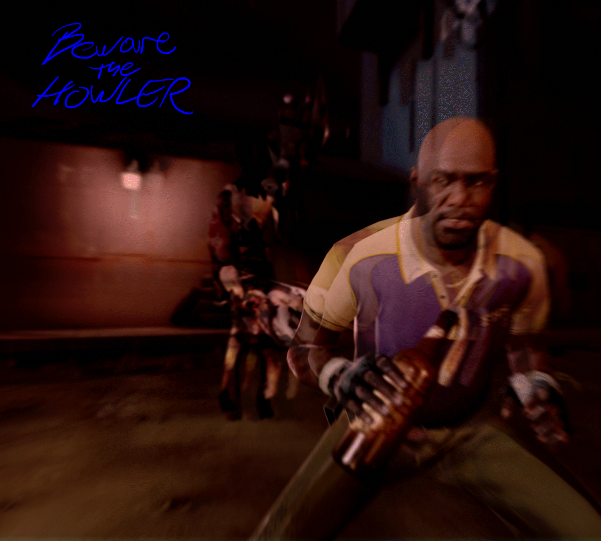 SeparovicMarko's tweet photo. Beware The Howler
Howler, replacement for Jockey, can only die from fire. Coach is always prepared nonetheless.
Also, $alpha removed the texture from The Howler when I typed 1 lol.
#sfm #left4dead #left4dead2 https://t.co/Qi26VubhIU