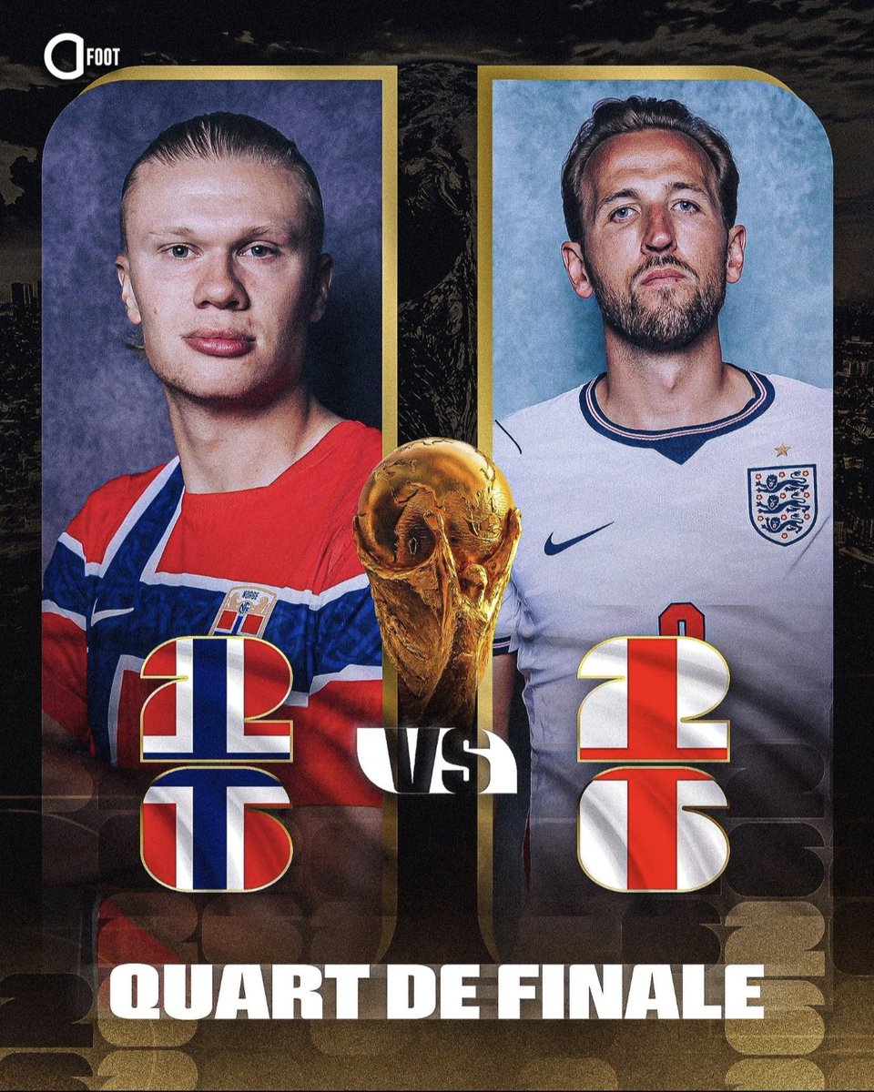 _FutbolTotal_ES's tweet photo. 🏴󠁧󠁢󠁥󠁮󠁧󠁿🇳🇴 ¡CUARTOS DE FINAL!
Inglaterra vs Noruega, en Miami. Duelo de killers: Kane vs Haaland, ambos peleando la Bota de Oro. Los Tres Leones llegan como favoritos, pero Noruega ya eliminó a Brasil y no le tiene miedo a nadie. 🔥⚽
#Mundial2026 #ENGvNOR https://t.co/uinCeWt6P5