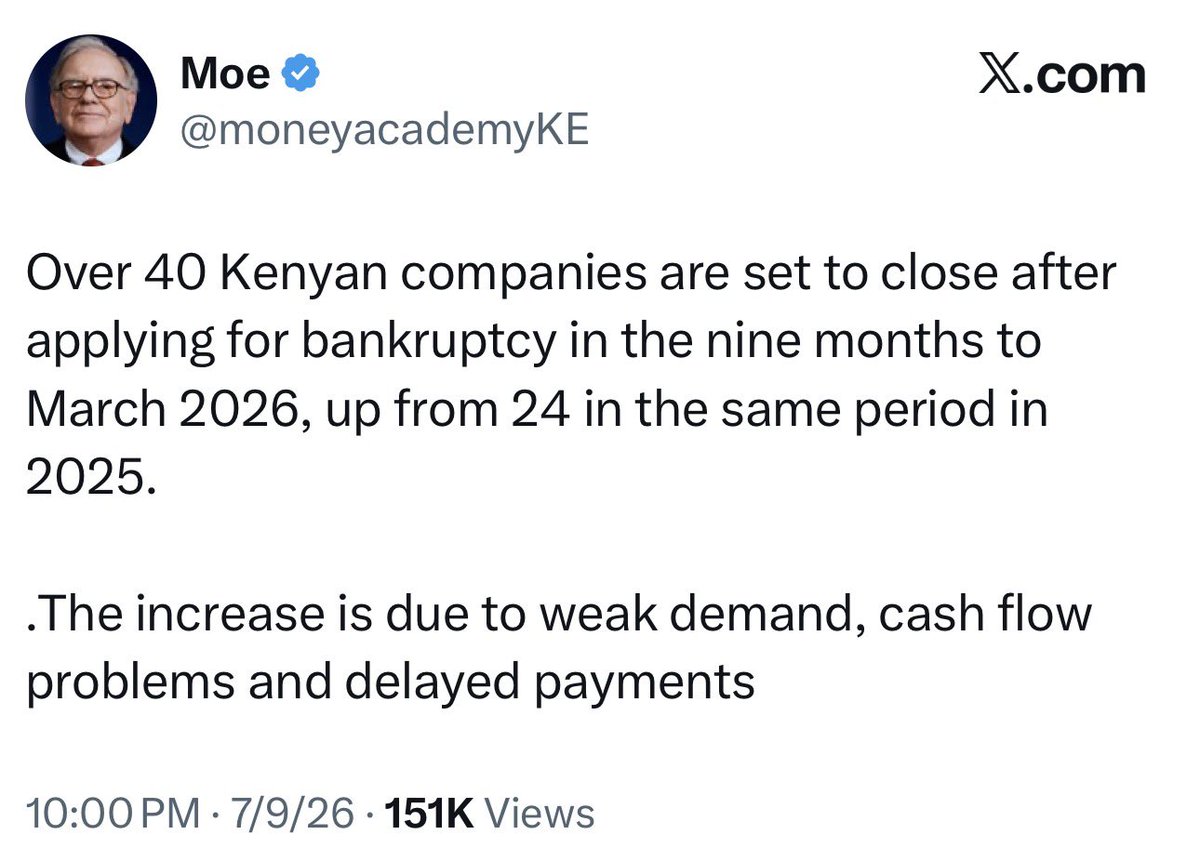 AnuarSaddat's tweet photo. According to world Bank, 75% of Kenyans are now struggling barely to make ends meet, with another 2.5 million or so Kenyans expected to fall into poverty and more companies close down their businesses, the political class remains unfazed.

We see them everyday splashing millions of tax payers money, that if it were used prudently, would cut our poverty rate by 80%.

Our politicians are destroying our country and its economy by corruption and wanton looting, because they want to create a nation of few rich politicians and millions of beggars depending on them for handouts.

Our education system is deliberately being destroyed. Our healthcare system is deliberately being destroyed and our values system are deliberately being manipulated.

We are practically watching the strangulation and killing of our nation.

If the people don’t rise up to fight for what is right, we won’t have a country left.