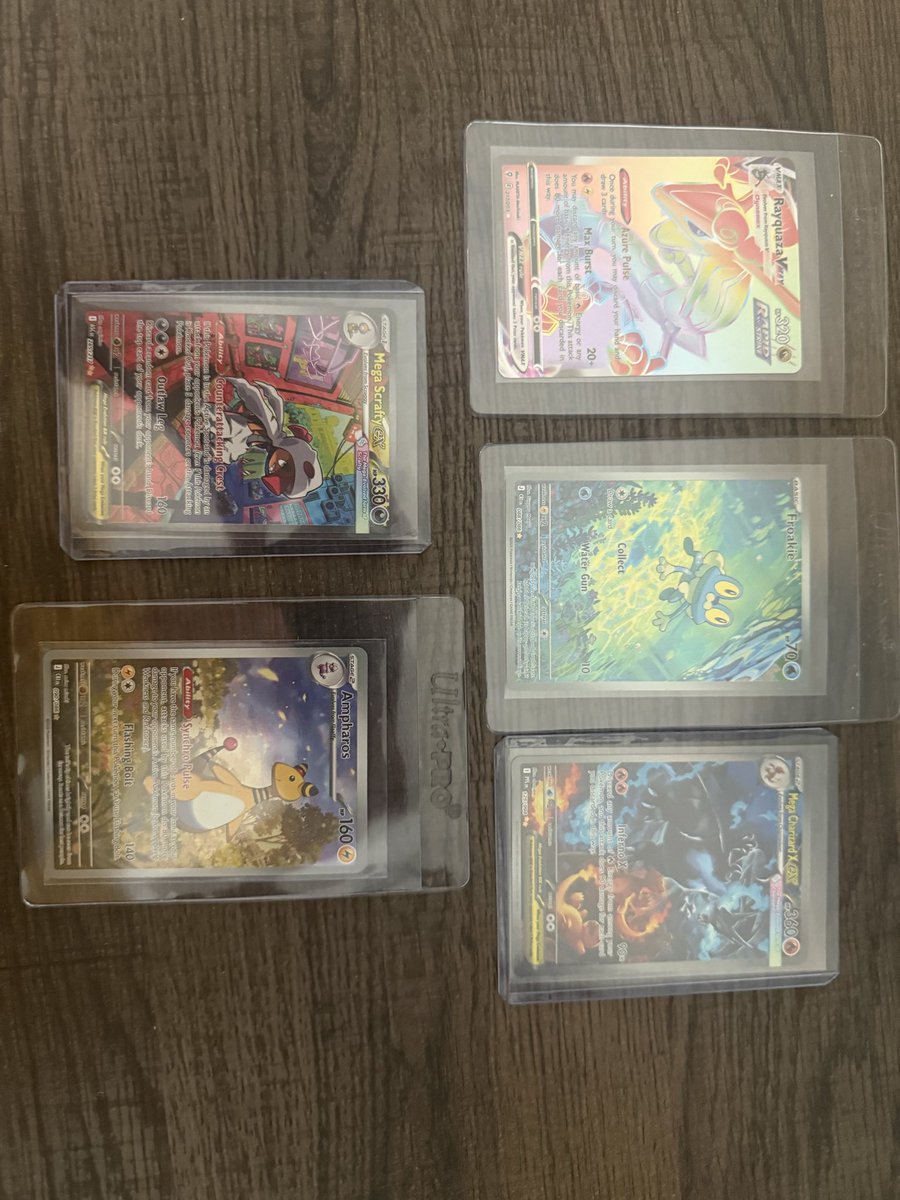 jrsparling's tweet photo. @NewAgeCardKings Selling a few extras I have. Will listen to trade offers as well
Zard - 850
Scrafty - 70
Ampharos - 10
Froakie - 10
Rayquaza - 125 https://t.co/gMWYHjTsNw