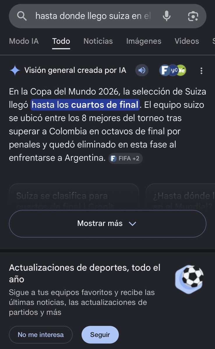 TheRealSoyYo's tweet photo. ¿Y esto?

Ya hasta la IA sabe que va a ganar Argentina.

Y luego no quieren que pensemos mal. https://t.co/LgLNqh8iP8